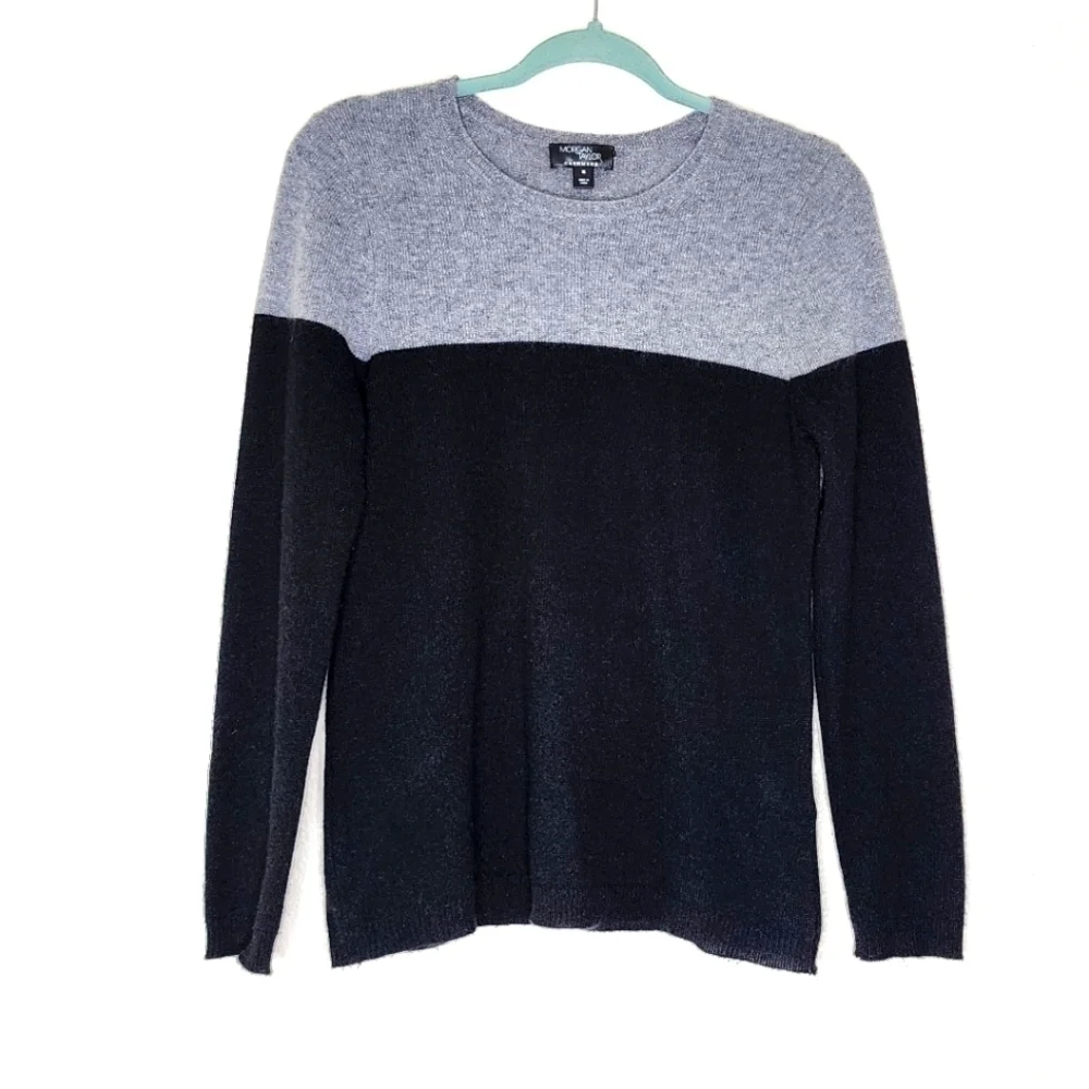 Morgan Taylor Color Block Cashmere Sweater M